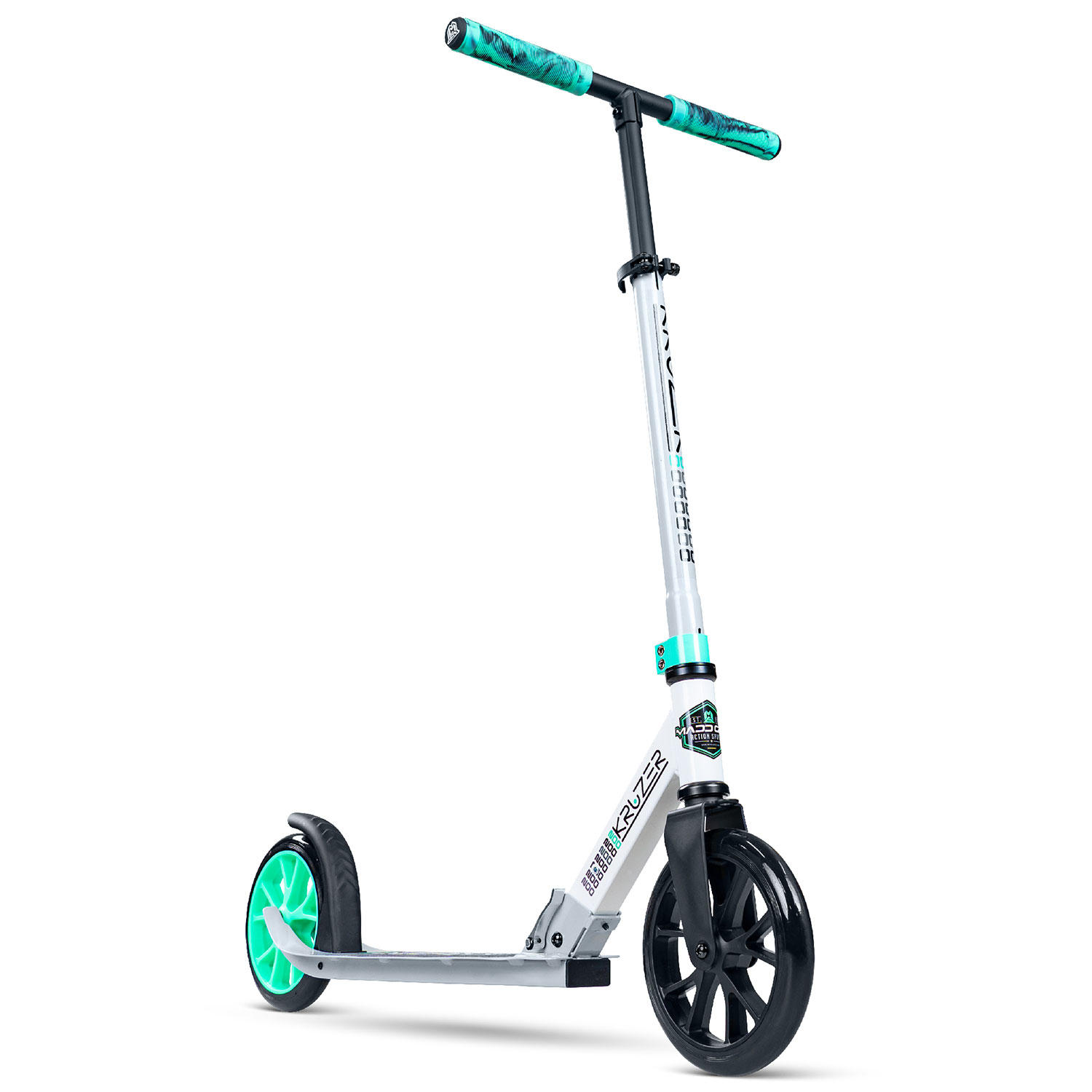 Madd Gear Kruzer 200mm - Suits Ages 5+ - Max Rider Weight 220lbs - Folding And Height Adjustable Commuter Scooter - 3