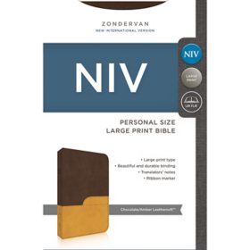 NIV Personal Size Large Print Bible, Leather Bound
