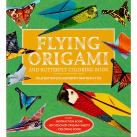 Flying Origami and Butterfly Coloring Book, Paperback