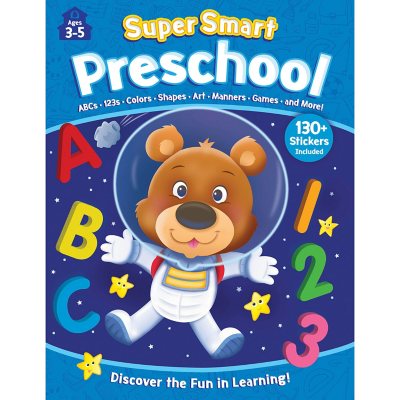 Super Smart Preschool 352 Page Workbook with Stickers - Sam's Club