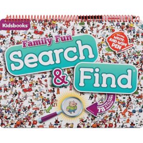 Sam's Exclusive - Giant Family Search & Find Write On Wipe Off, Spiral Bound