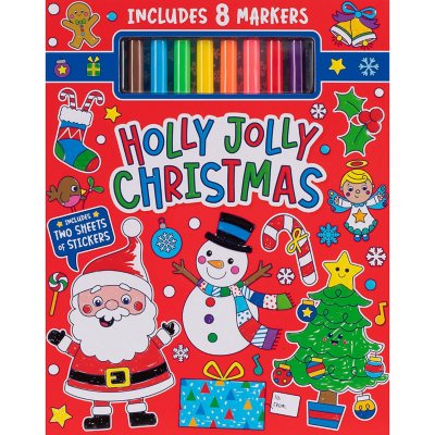 Holly Jolly Christmas Coloring Kit, Mixed Media