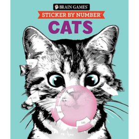 Sticker by Number Cats, Paperback