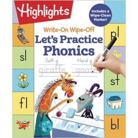 Write-On Wipe-Off Let's Practice Phonics, Spiral Bound