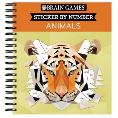 Brain Games - Sticker by Number: Animals - Sam's Club