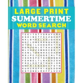 Large Print Summertime Word Search, Paperback
