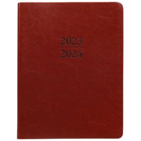 2024 Large Brown Leather Planner