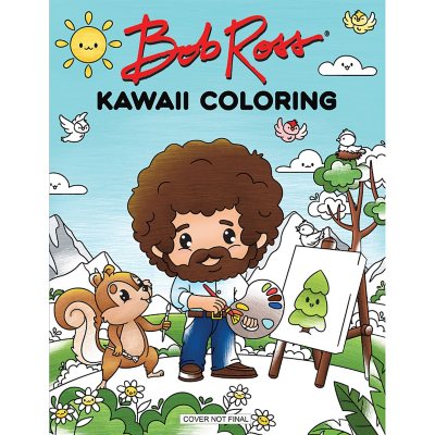 Bob Ross Kawaii Coloring, Paperback