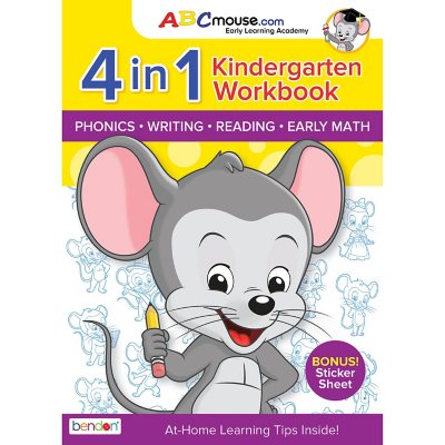 ABCMouse Kindergarten Learn At Home Educational 320-Page Workbook - Sam ...