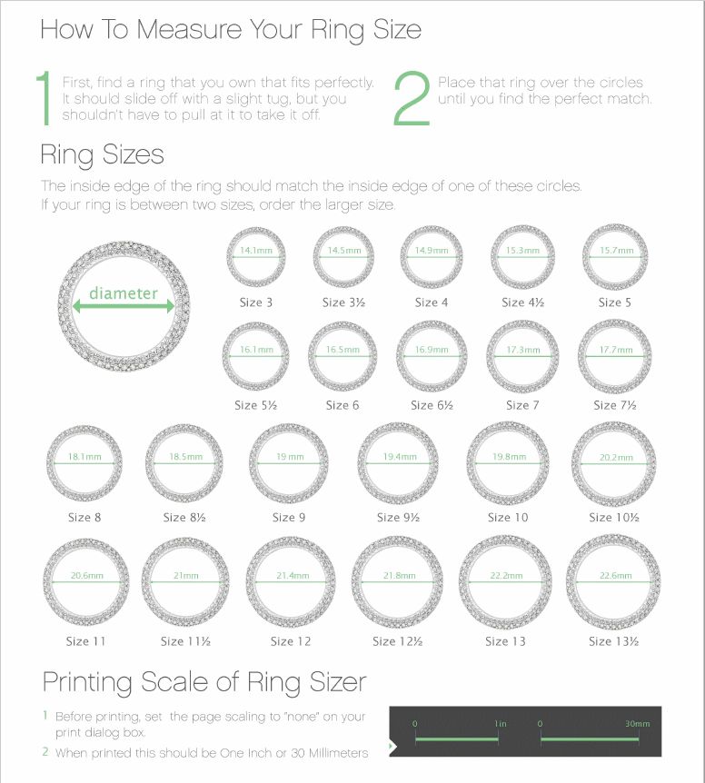 Ring Sizing Guide - Sam's Club