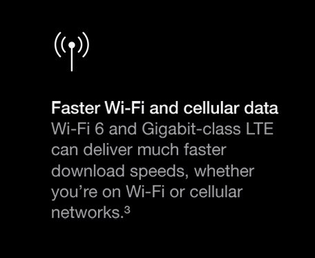 Wi-Fi 6 and Gigabit-class LTE can deliver much faster download speeds, whether you’re on Wi-Fi or cellular networks.