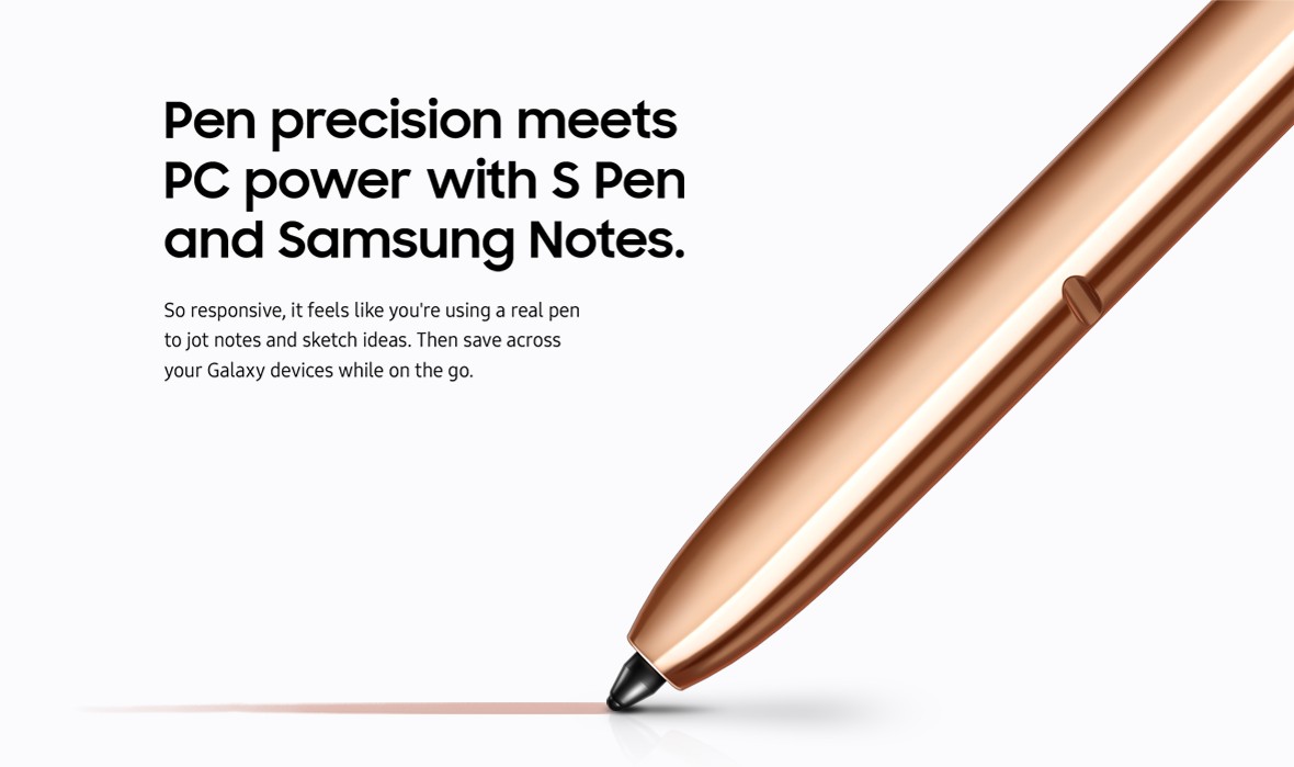 Pen precision meets PC power with S Pen and Samsung notes.