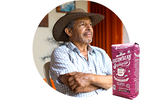 Meet Reginberto, the farmer behind your fave products like Member's Mark Colombian Supremo Whole Bean Coffee.