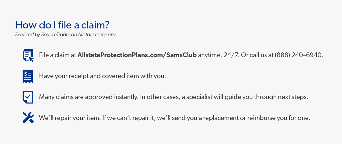 Home Furnishings Protection Plans - Sam's Club Allstate Protection Plans/sam's Club File A Claim