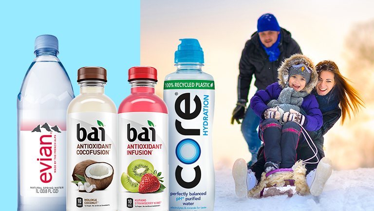 Fuel year-round fun with premium hydration from Evian, Bai and Core. Shop now.