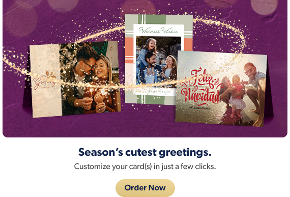 Create and send custom holiday greeting cards. Order now.