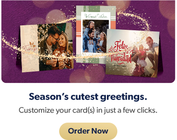 Create and send custom holiday greeting cards. Order now.