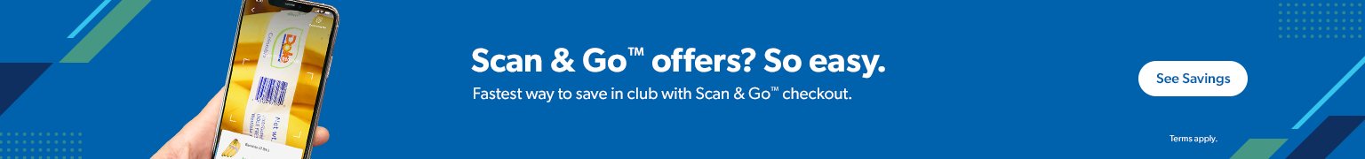Scan and Go offers are so easy and the fastest way to save in club with Scan and Go checkout. Terms apply. See savings.