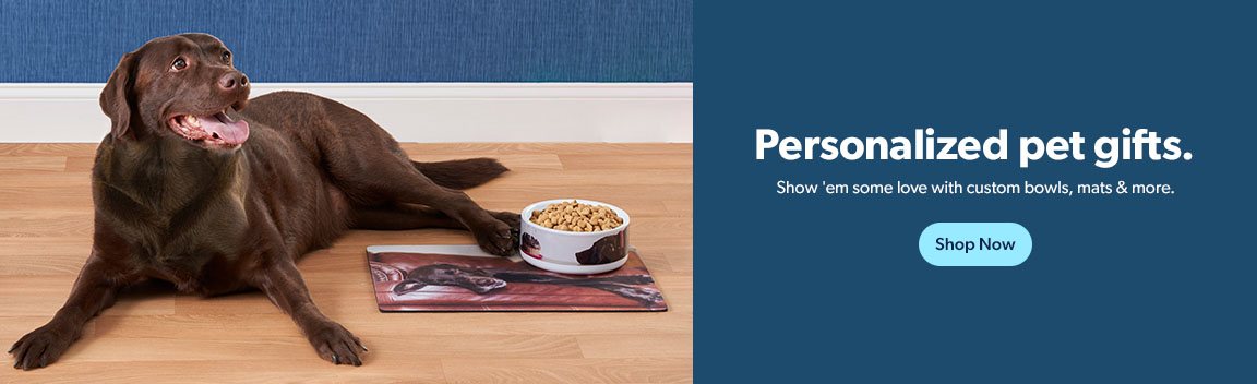 Custom Pet Portrait Dog Feeding Mat