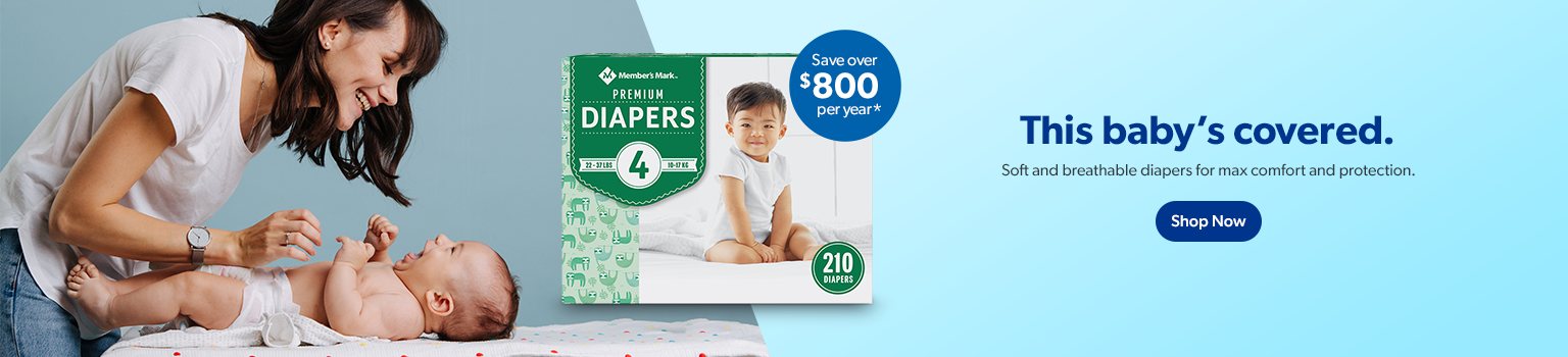 Soft and breathable diapers for max comfort and protection.