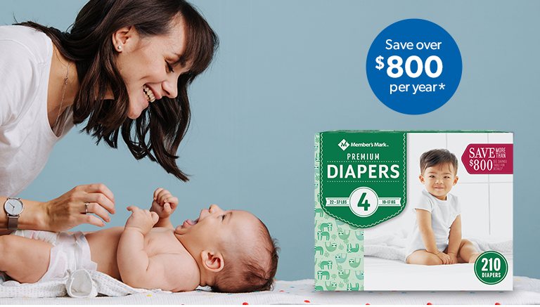 Members mark best sale diapers size 4