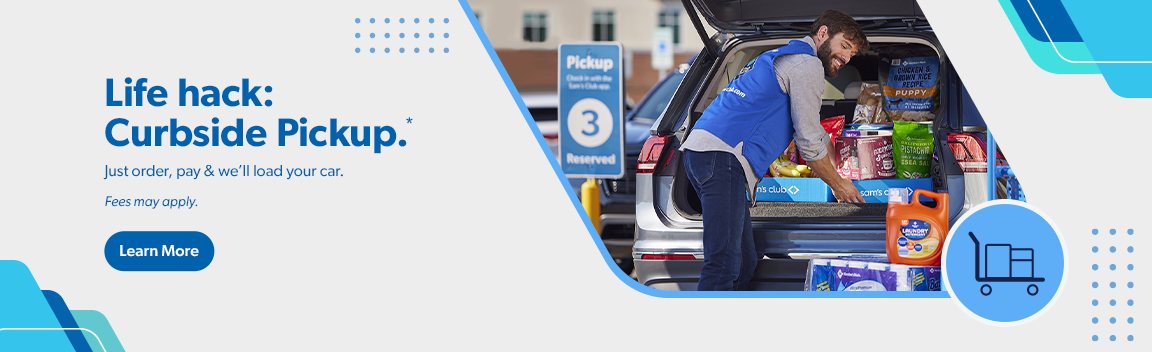 Make life easier with Curbside Pickup. Just order, pay and we’ll load your car. Fees may apply. Learn more.
