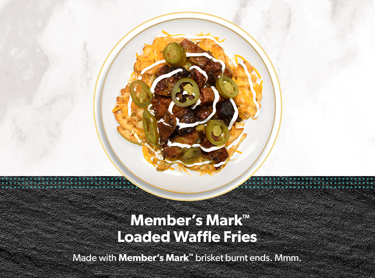 Member’s Mark Loaded Waffle Fries is made with Member’s Mark brisket burnt ends.