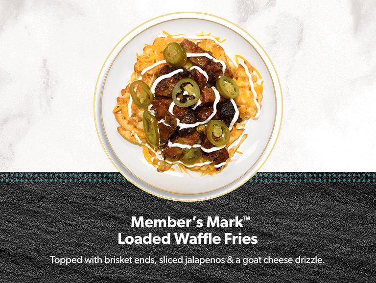 Member’s Mark Loaded Waffle Fries is made with Member’s Mark brisket burnt ends.