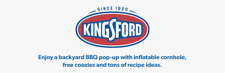 Experience Kingsford’s backyard barbecue pop up with inflatable cornhole and tons of recipe ideas. 