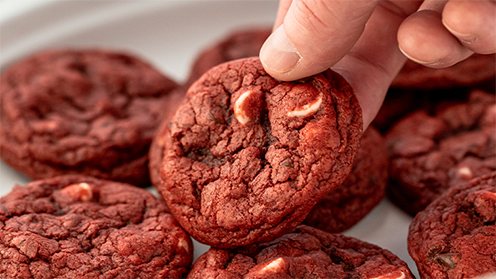 Air Fryer Red Velvet Cookies.