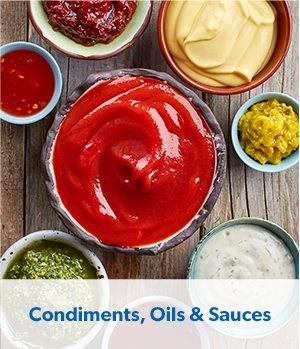 Shop Condiments, Oils & Sauces