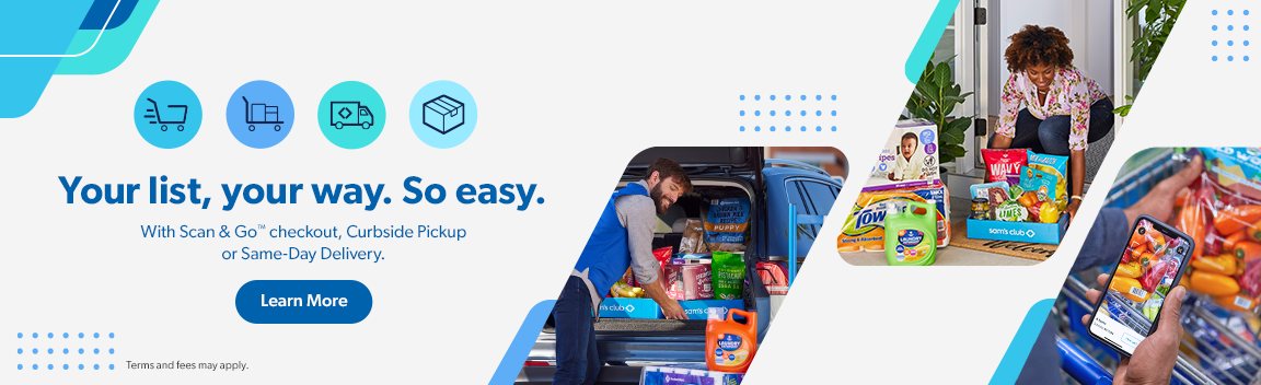 Shop your list, your way with Scan and Go shopping, Curbside Pickup, Same-Day Delivery and shipping. Learn more.