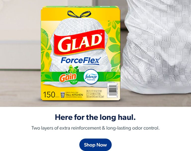 Glad Force Flex has two layers of extra reinforcement for long lasting odor control. Shop now. 