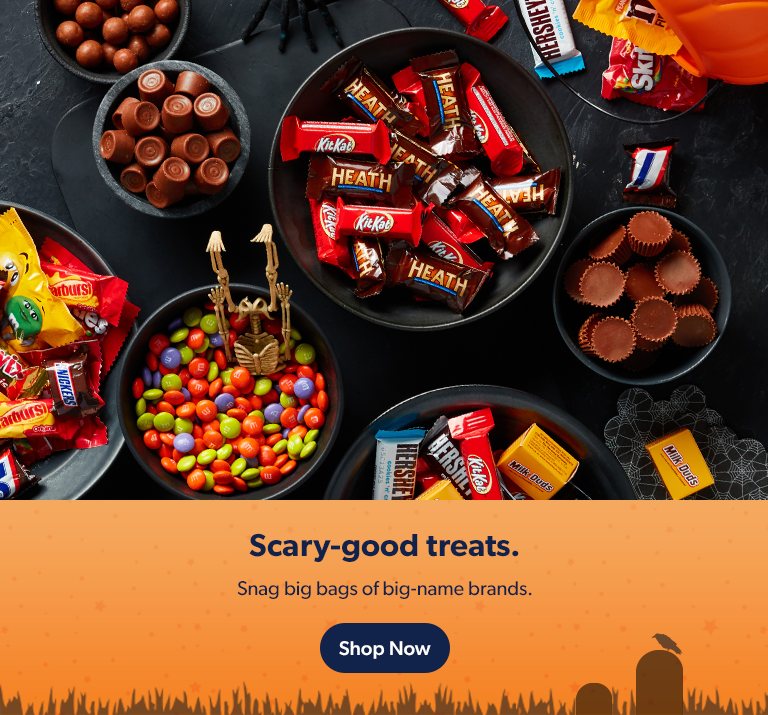 Snag big bags of candy to dish out scary good treats. Shop now. 