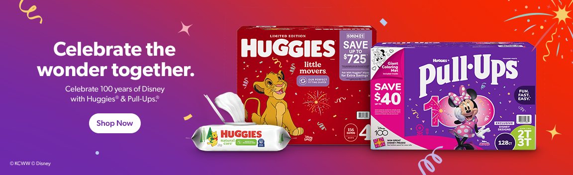 Get Up to $725 discount on huggies and pull ups diapers