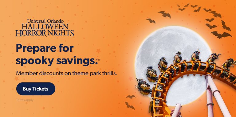 Prepare for spooky savings with member discounts on theme park thrills.
