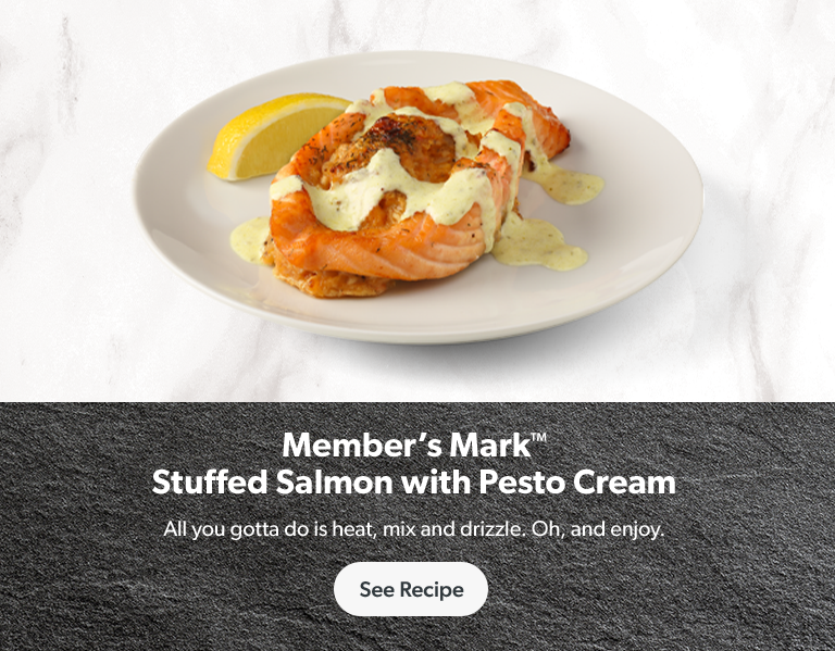 Member’s Mark Stuffed Salmon with Pesto Cream. Get recipe. 