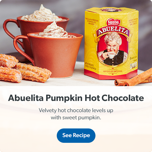 Abuelita pumpkin hot chocolate. See recipe. 