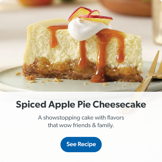 Spiced apple pie cheesecake. See recipe. 