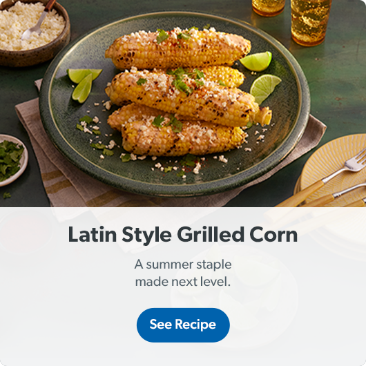 See Latin Style Grilled Corn recipe. A summer staple made next level.
