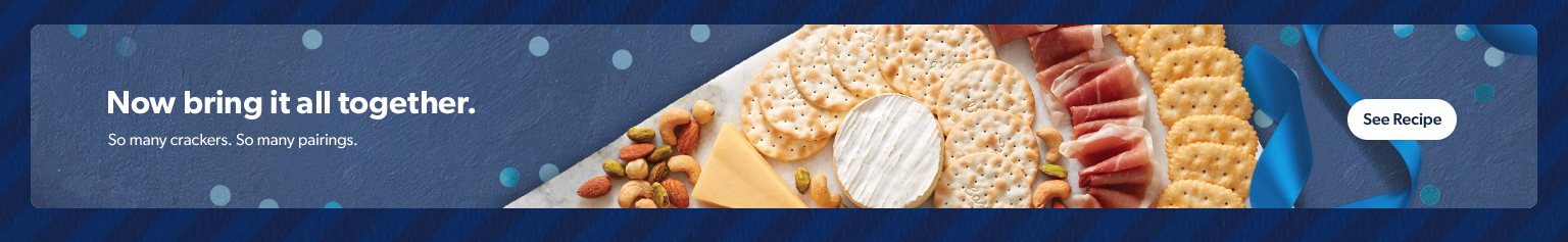 Now bring it all together. So many crackers. So many pairings. See recipe. 