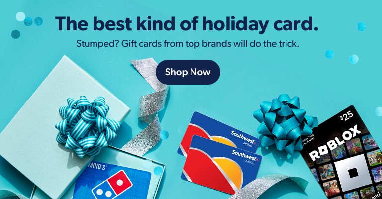 The best kind of holiday card is a gift card from top brands. Shop now.