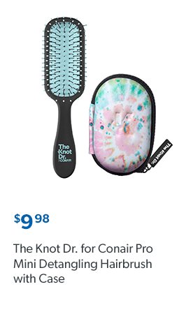 The Knot Doctor for Conair Pro Mini Detangling Hairbrush with Case. 