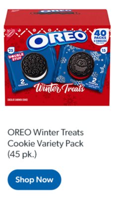 Oreo Winter Treats Cookie Variety Pack 45 a pack. 