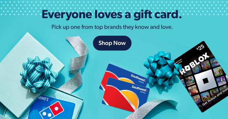 Everyone loves a gift card. Pick up one from top brands they know and love. 