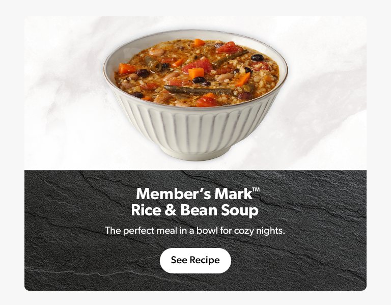 Member’s Mark Rice and Bean Soup is the perfect meal in a bowl for cozy nights.