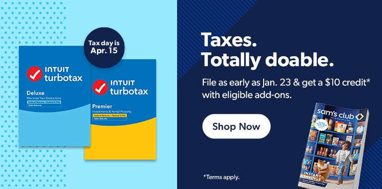 Tax day is April 15. File as early as January 23 & get a $10 credit with eligible add-ons. Terms apply. Shop now.