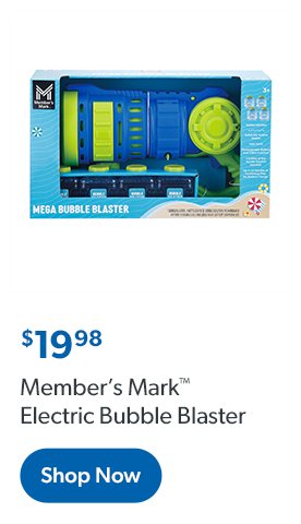 Member's Mark Electric Bubble Blaster with Bubble Solution. Nineteen dollars and ninety eight cents. Shop now.