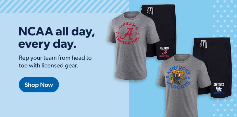 Rep your team from head to toe with licensed NCAA gear.