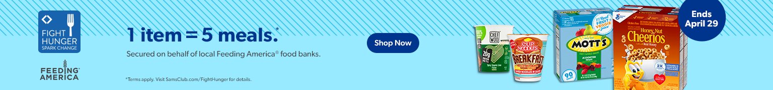 Buy participating items to help fight hunger in your community. Ends April twenty nine. Shop now.